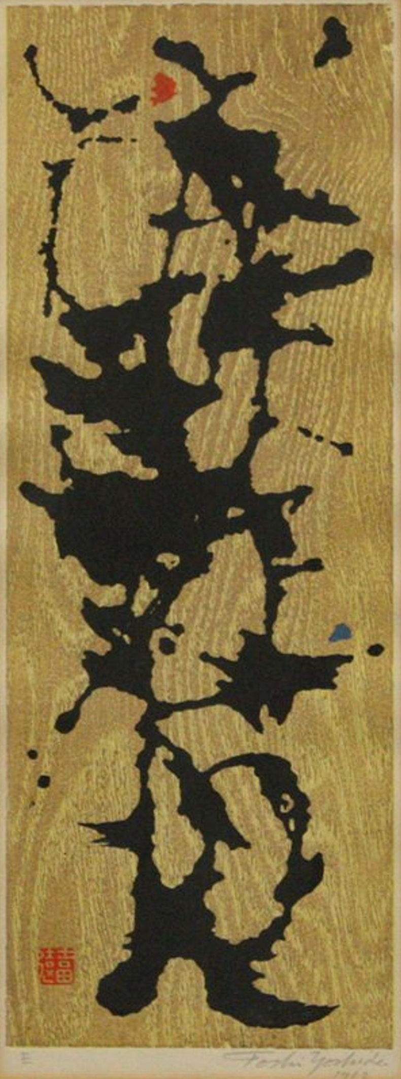 E woodblock print
