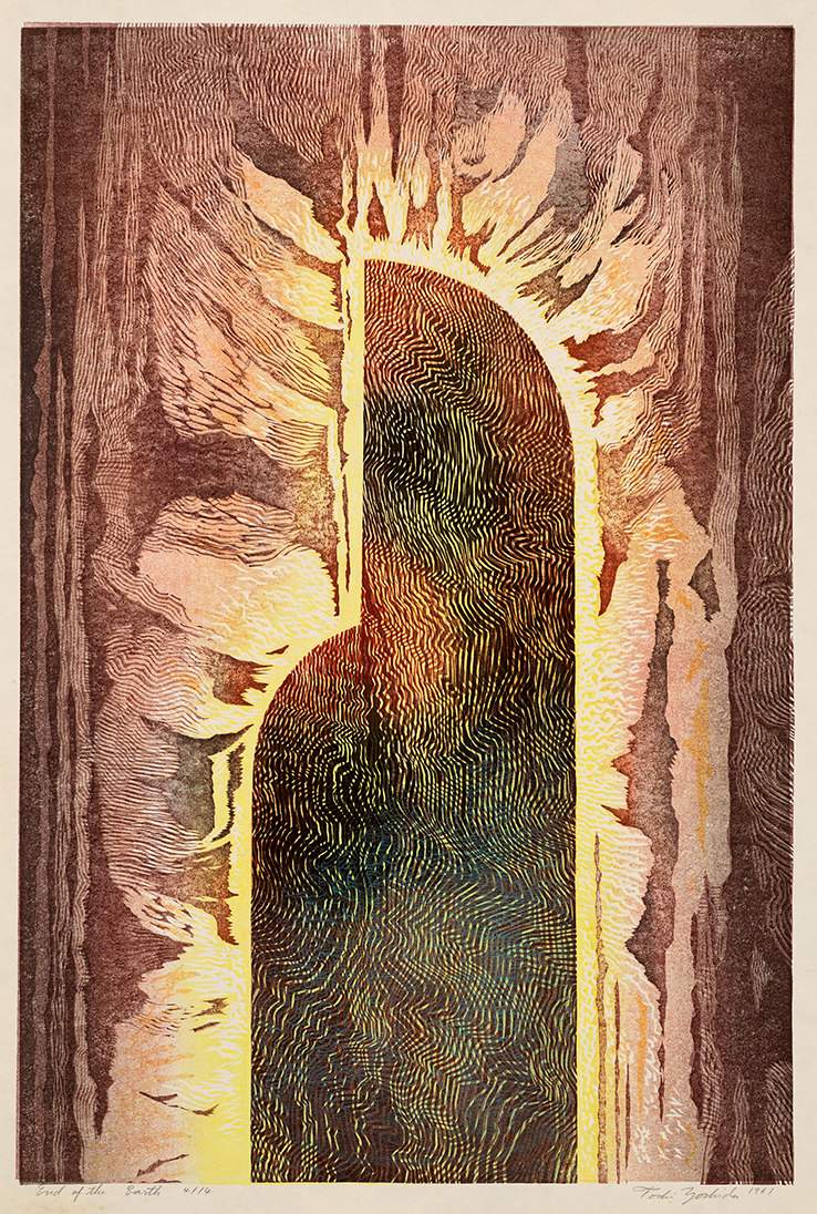 End of the Earth woodblock print