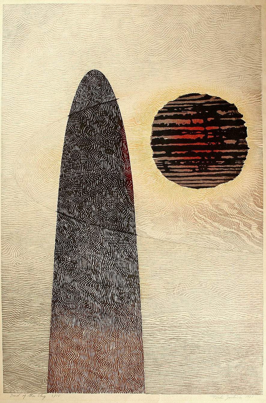 End of the Sky woodblock print