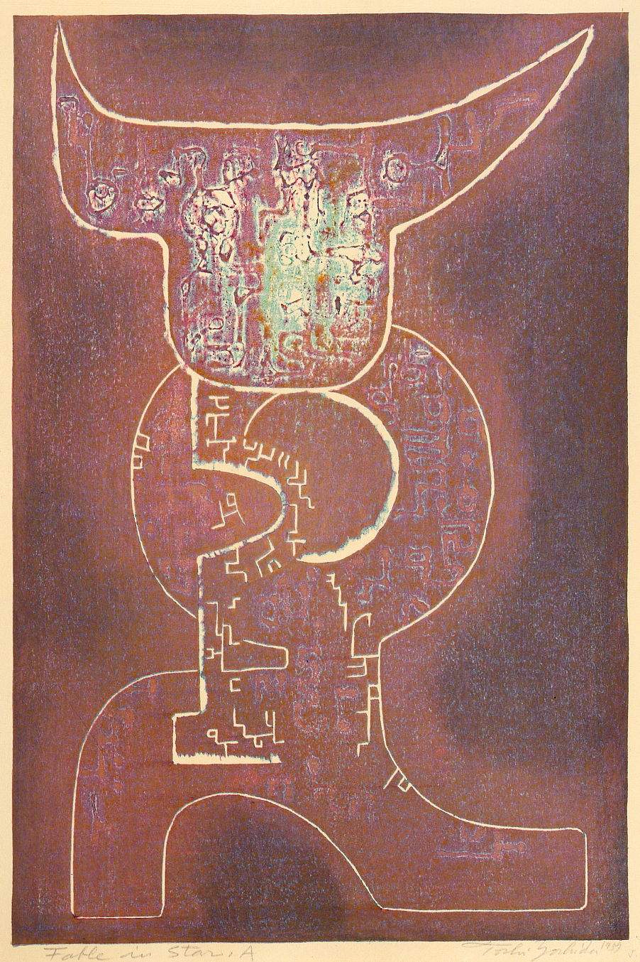 Fable in Star, A woodblock print