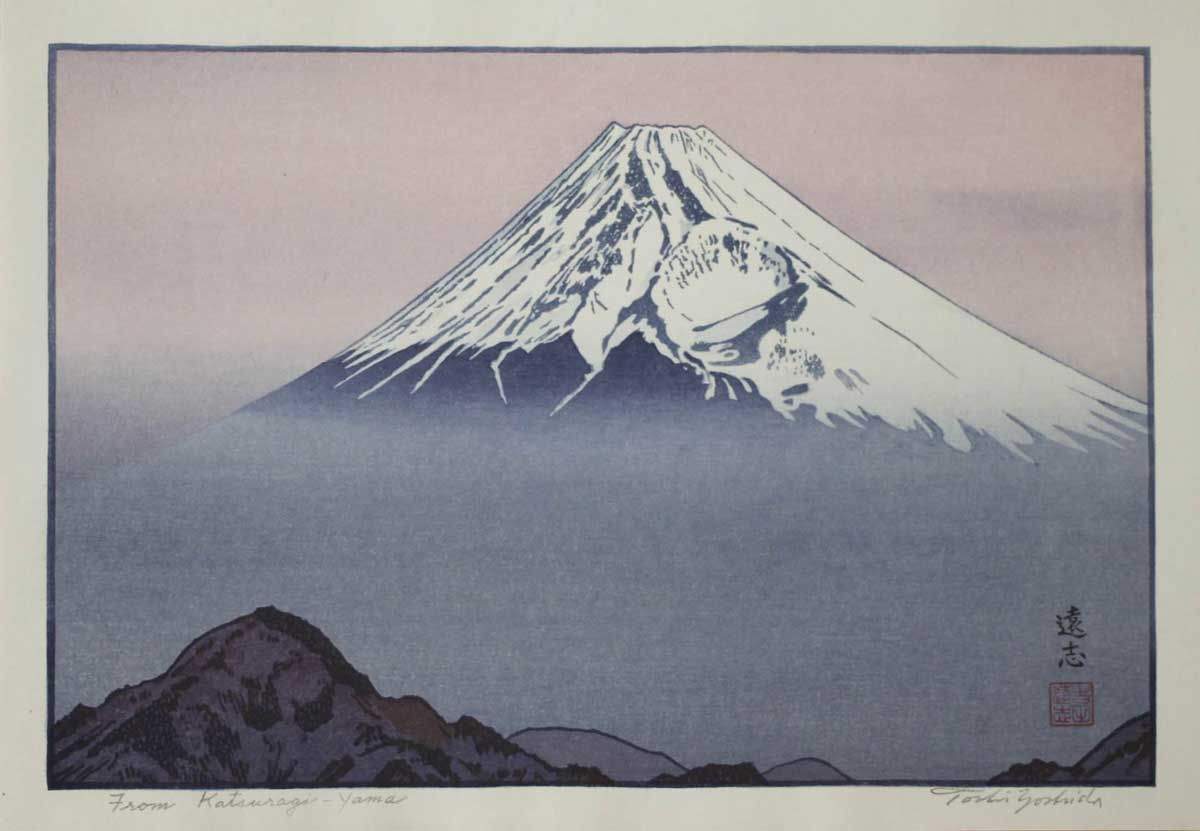 From Katsuragi-yama woodblock print