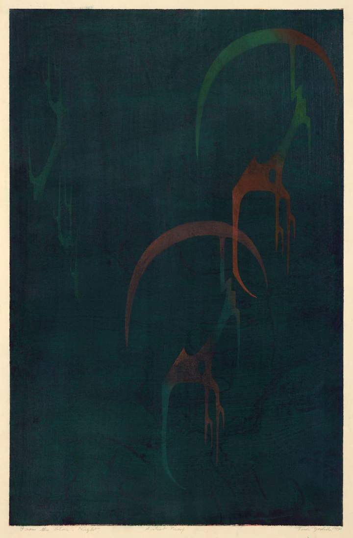 From the Star, Night woodblock print