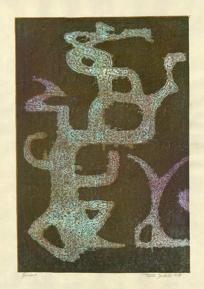 Germs woodblock print