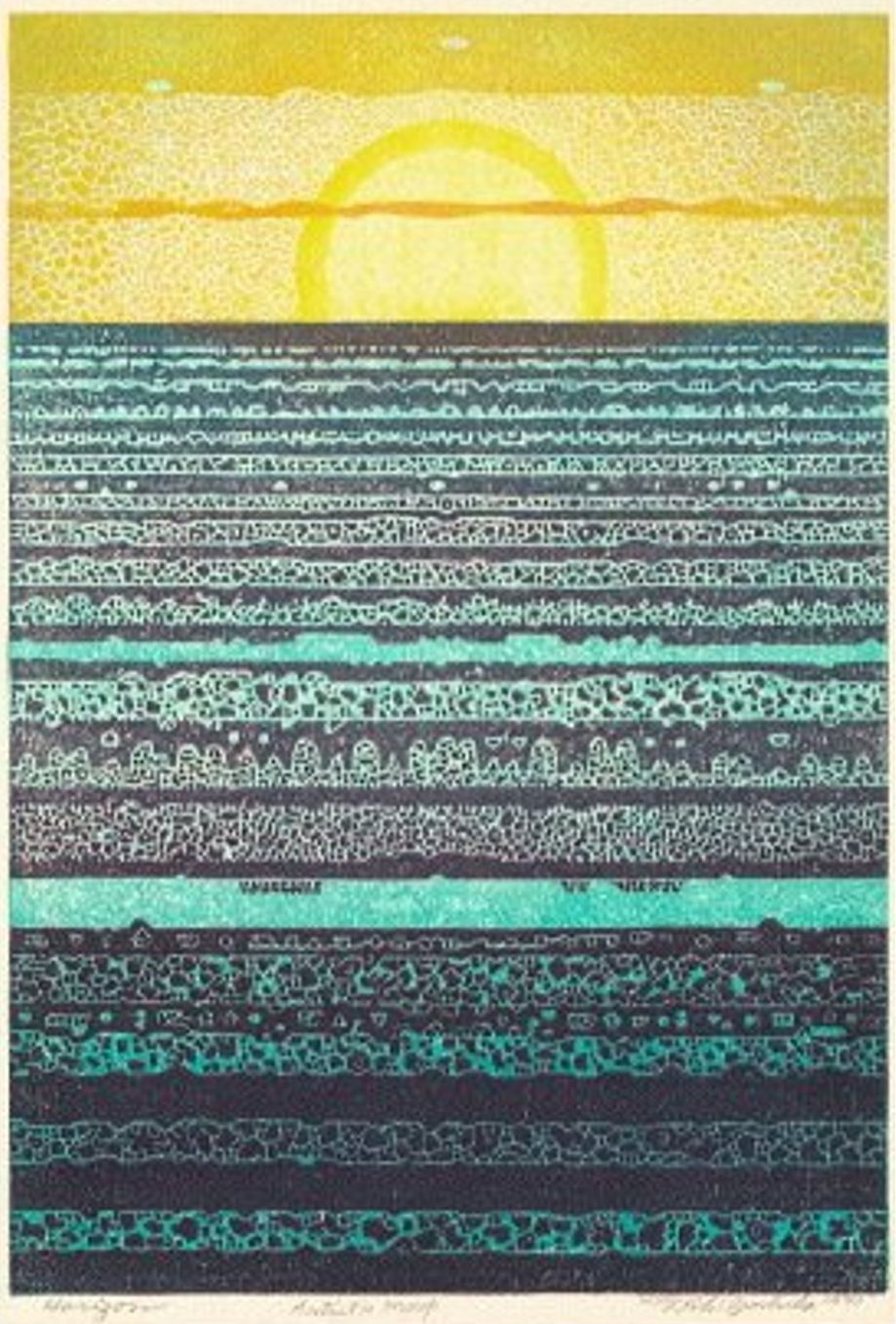 Toshi Yoshida “Horizon” 1971 woodblock print