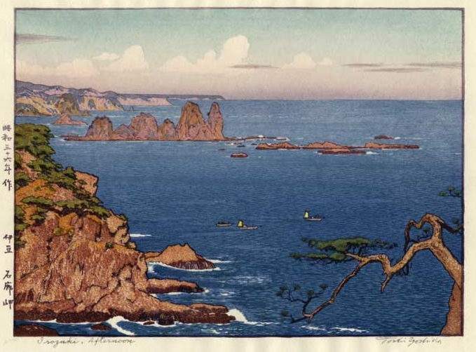 Irozaki, Afternoon woodblock print