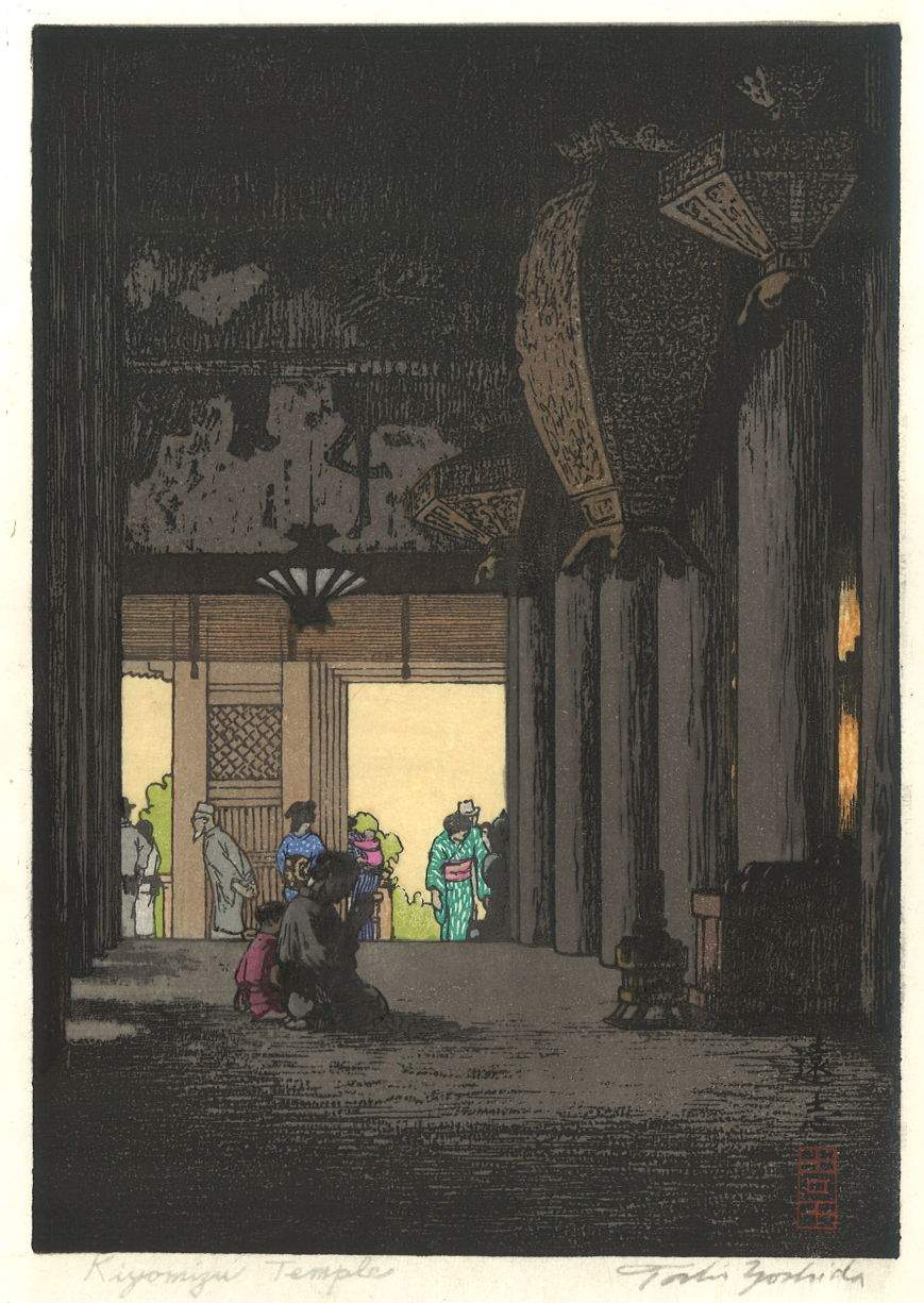 Kiyomizu Temple woodblock print