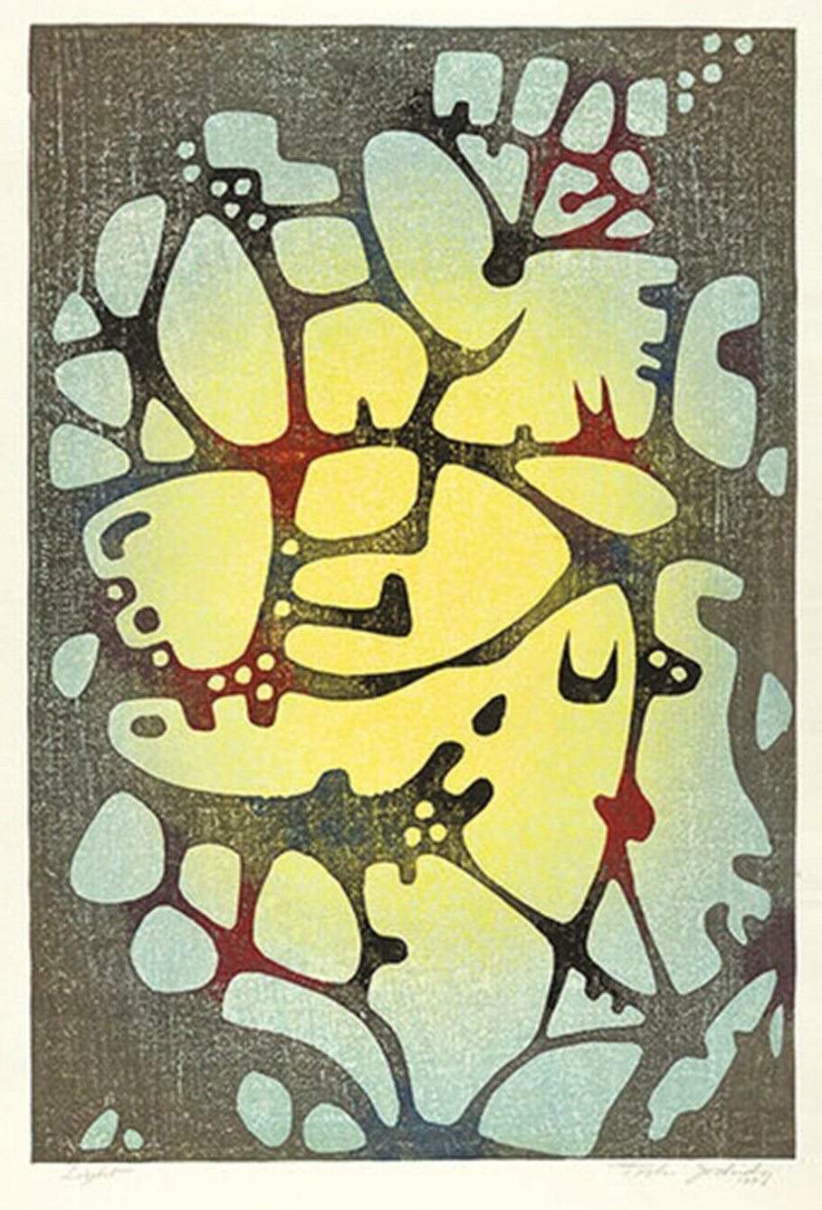Light woodblock print