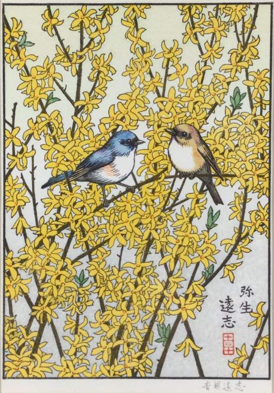 March woodblock print