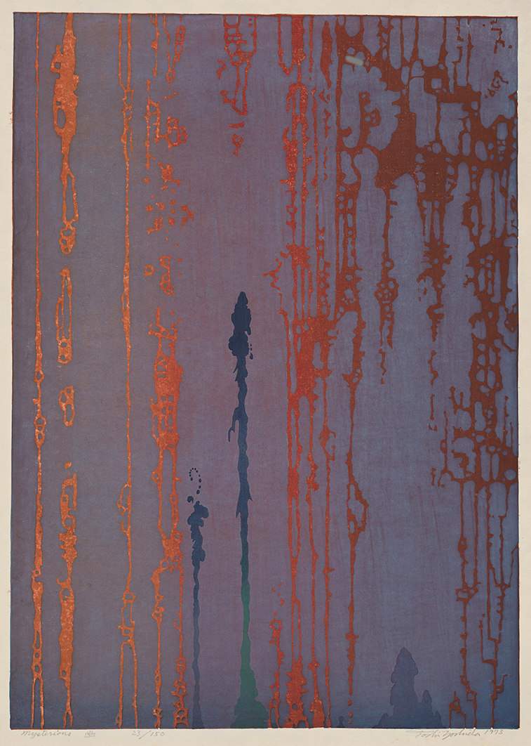 Mysterious woodblock print