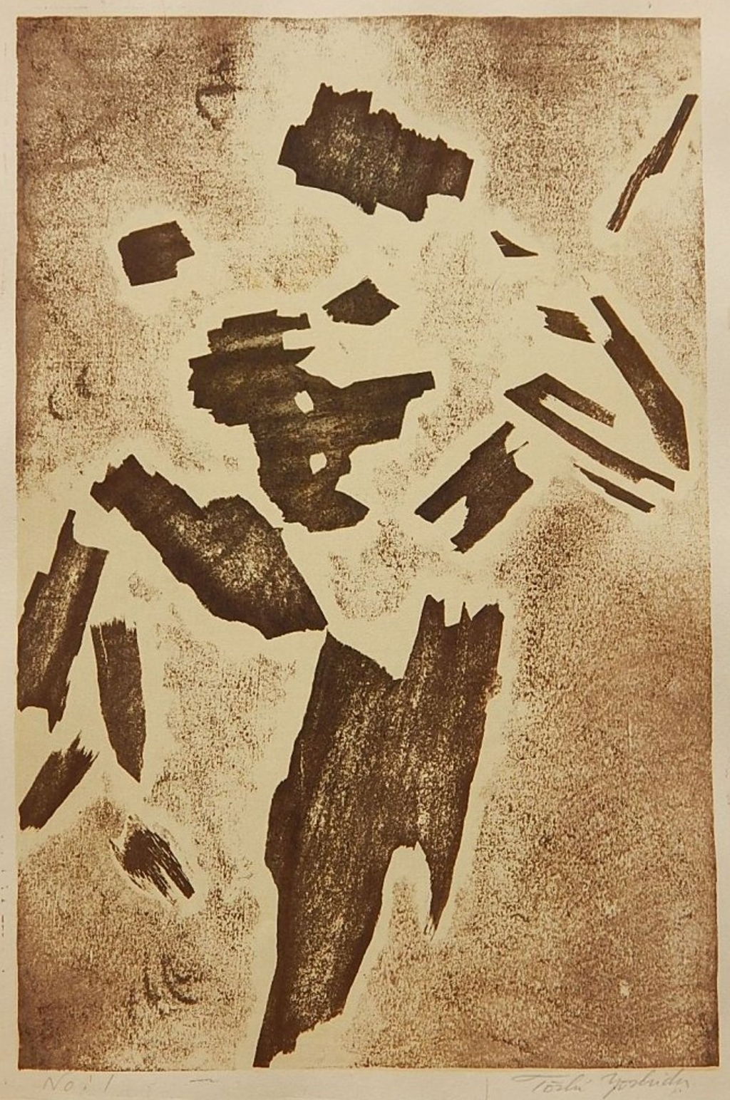 Toshi Yoshida “No. 1” 1952 woodblock print