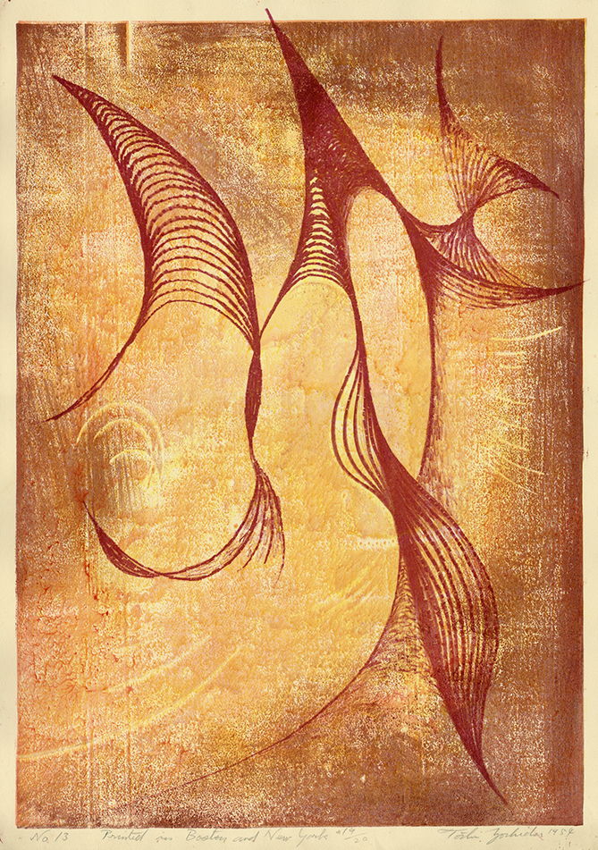 Toshi Yoshida “No. 13” 1954 woodblock print