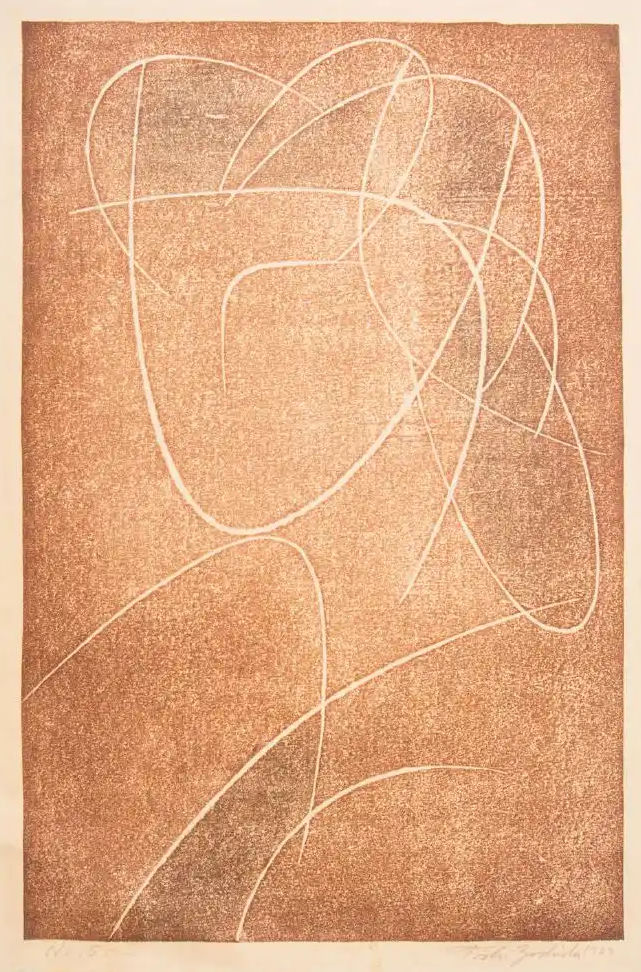 Toshi Yoshida “No. 5” 1952 woodblock print