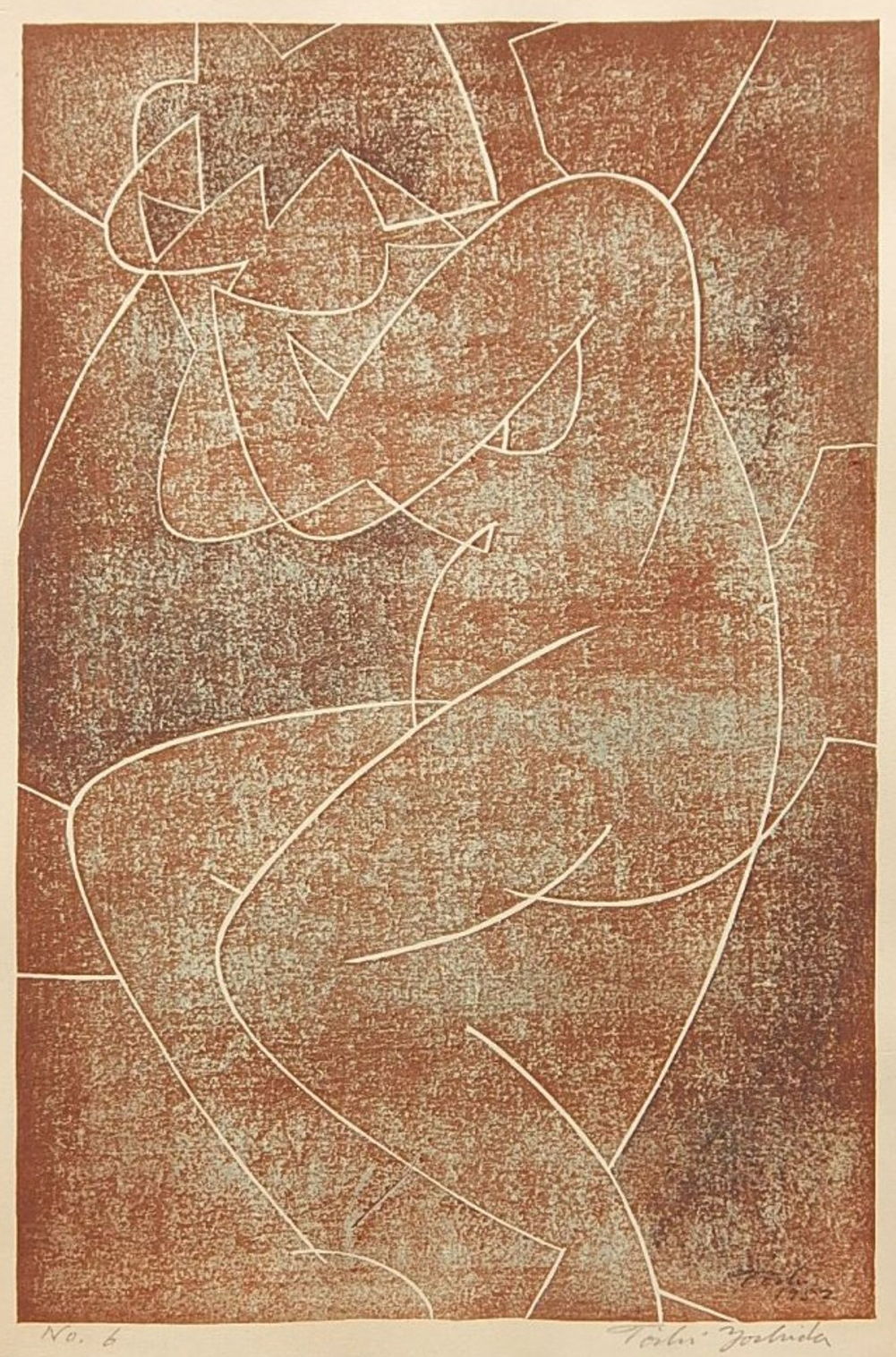 Toshi Yoshida “No. 6” 1952 woodblock print