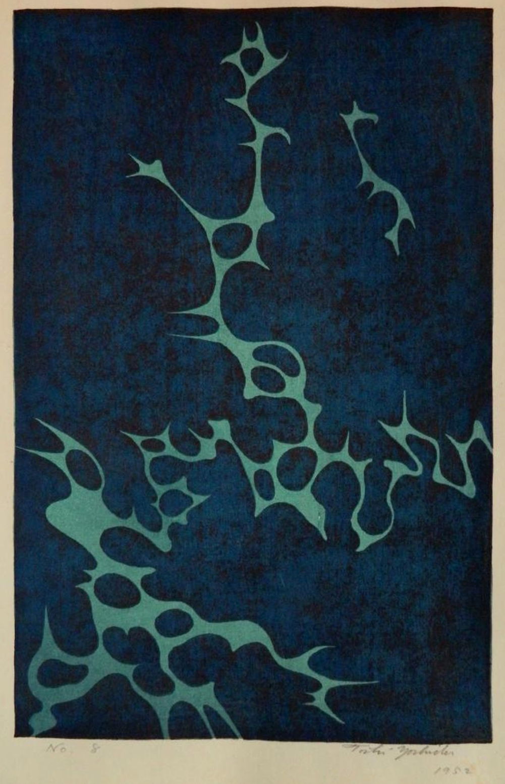 Toshi Yoshida “No. 8” 1952 woodblock print