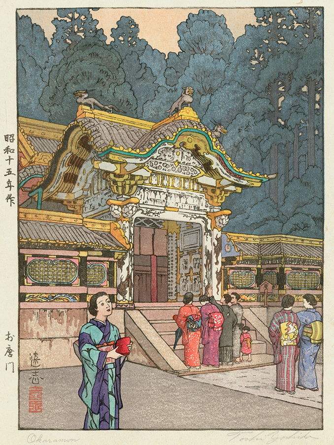 Okaramon woodblock print