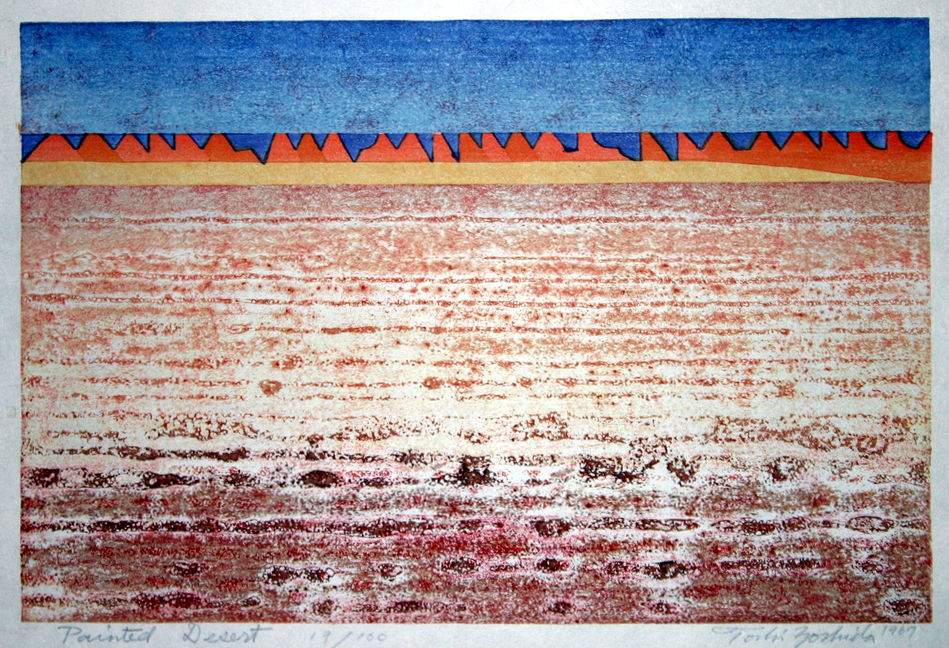 Painted Desert woodblock print