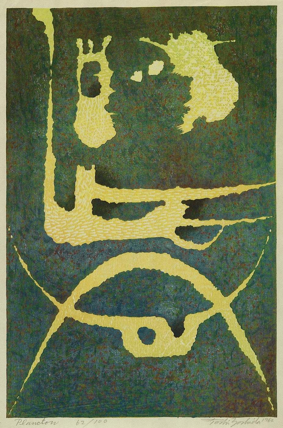 Plancton woodblock print
