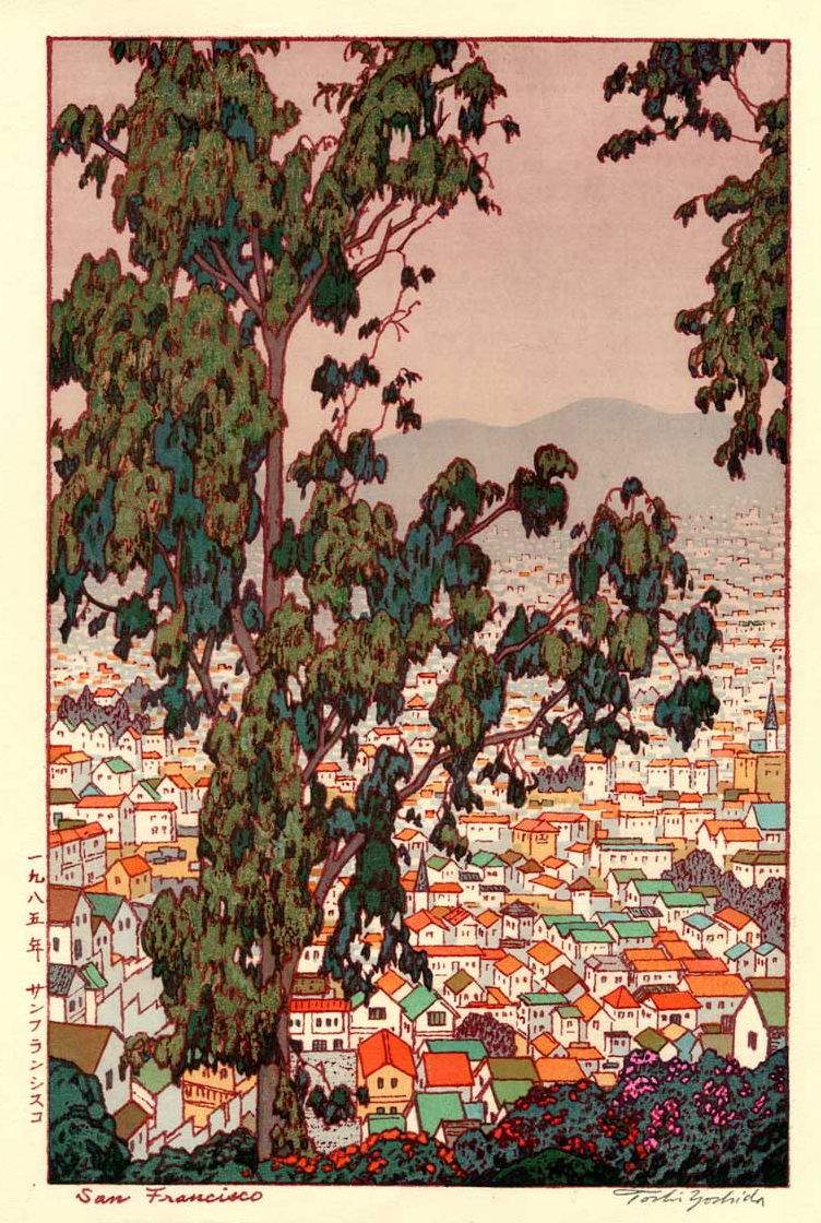 San Francisco woodblock print
