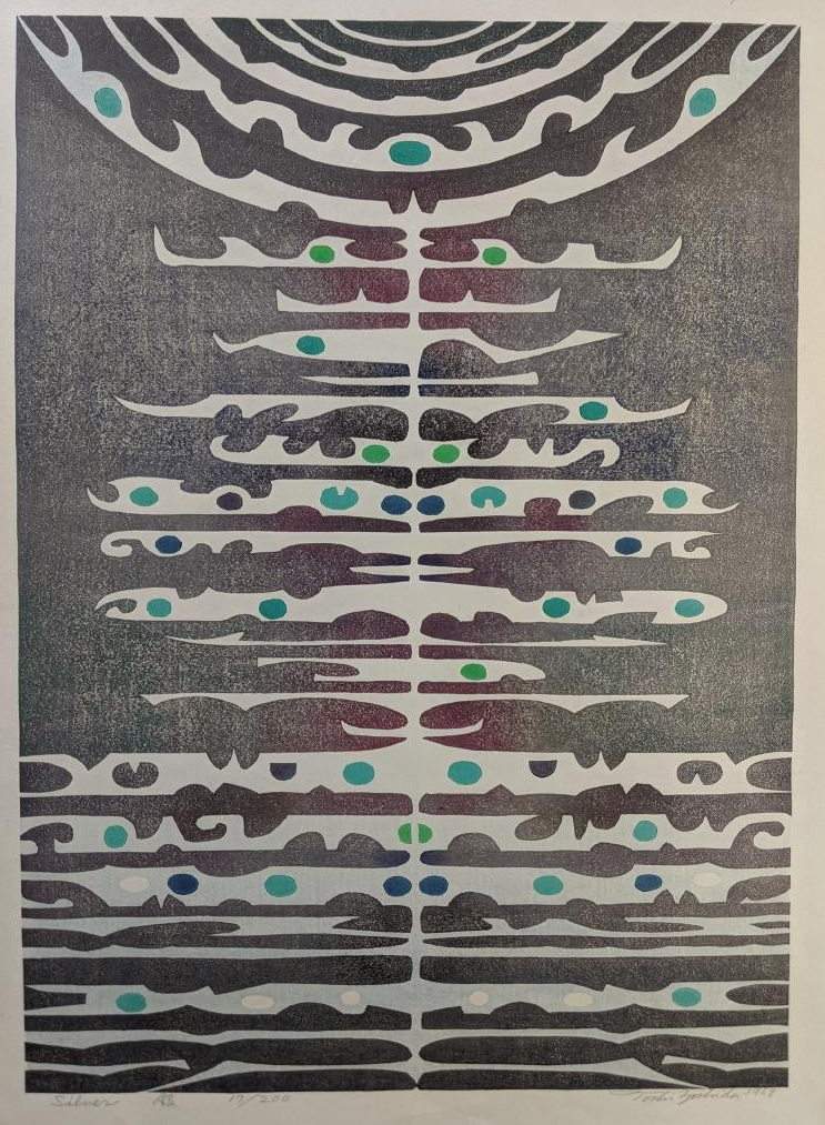 Silver woodblock print