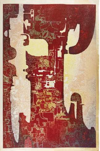 Speculation woodblock print