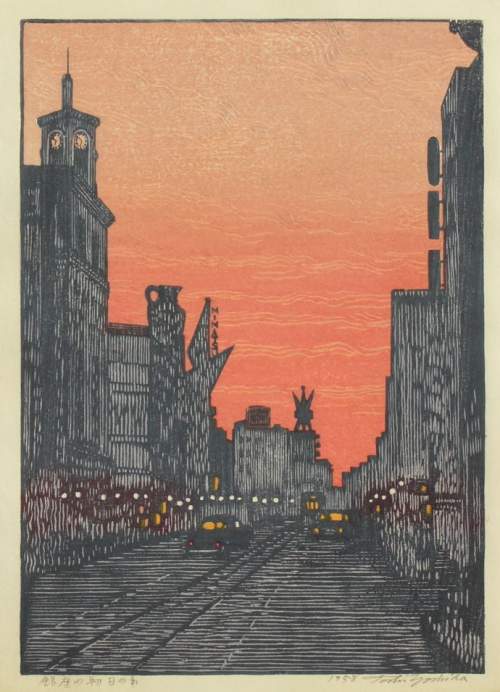 Toshi Yoshida - Sunrise of New Year's Day in Ginza thumbnail