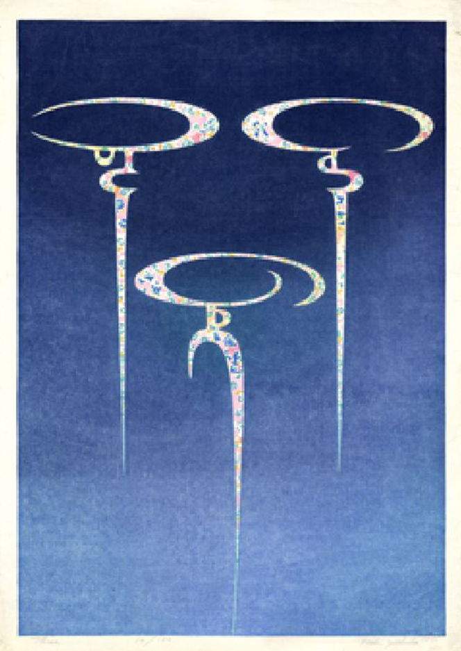 Three woodblock print