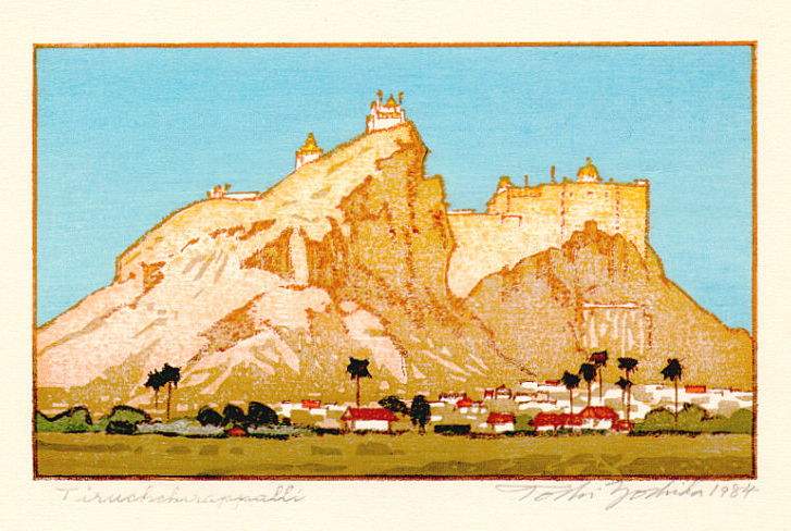 Tiruchchirappalli woodblock print