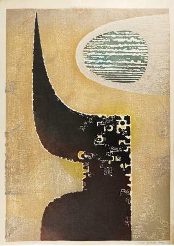 Two Material woodblock print