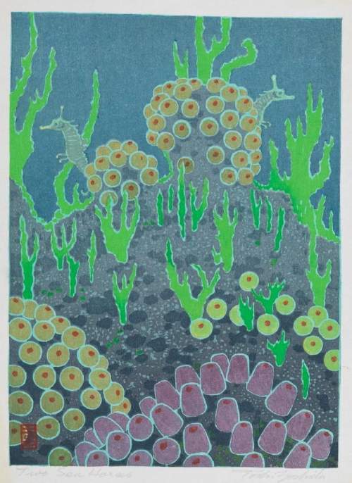 Toshi Yoshida - Two Sea Horses thumbnail