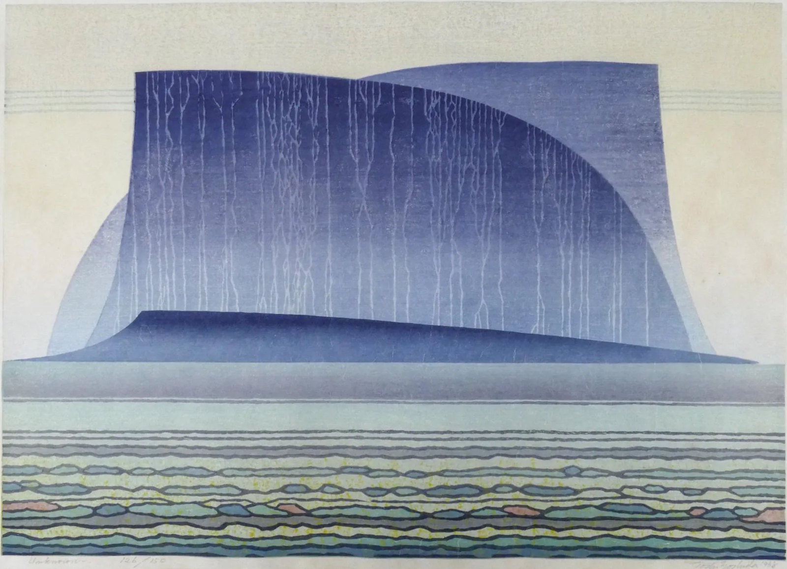 Toshi Yoshida “Unknown” 1968 woodblock print