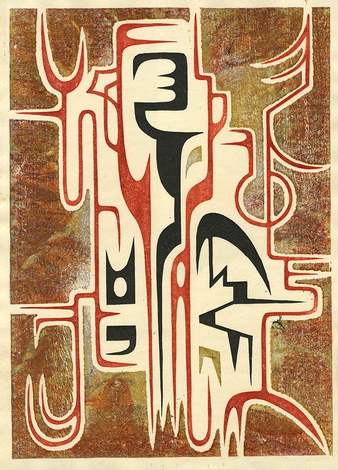 Variable Star woodblock print