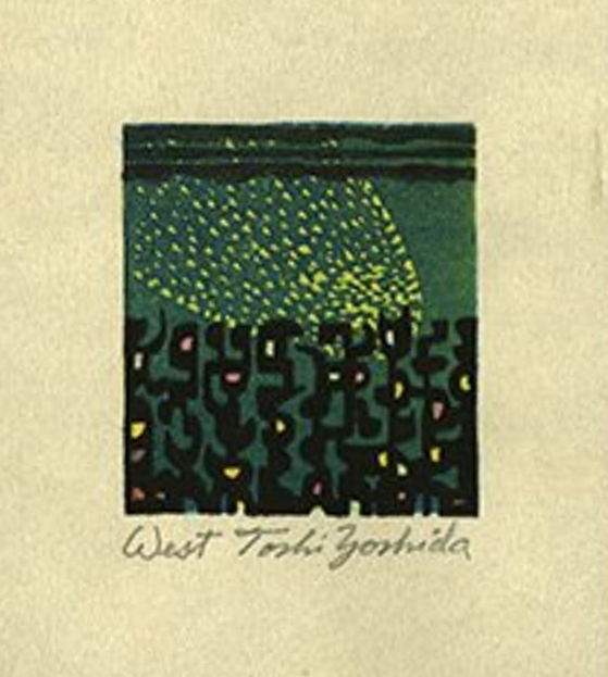 West woodblock print