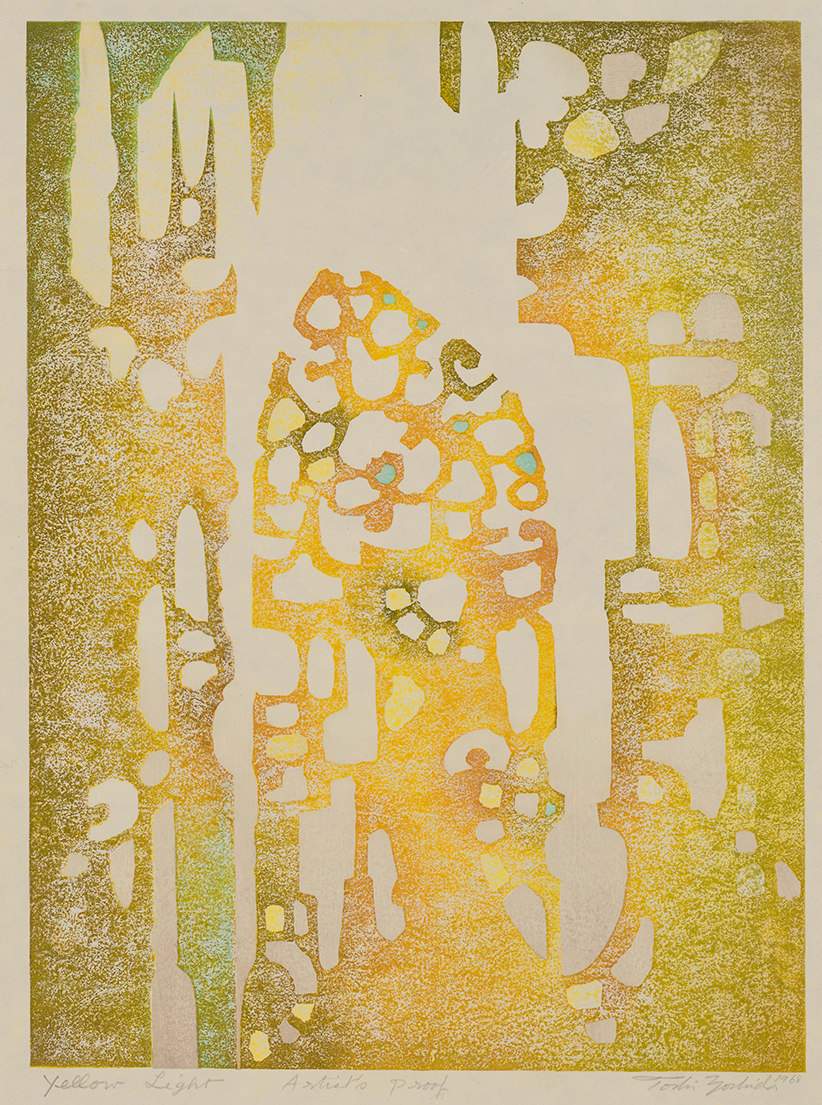 Yellow Light woodblock print